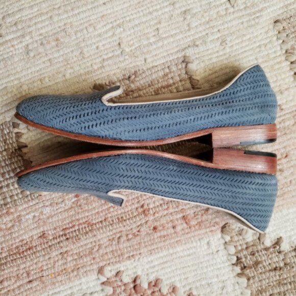 Summertime Bohemian Loafers Perforated Leather Suede size EU 37 / US 6.5 - Picture 5 of 14